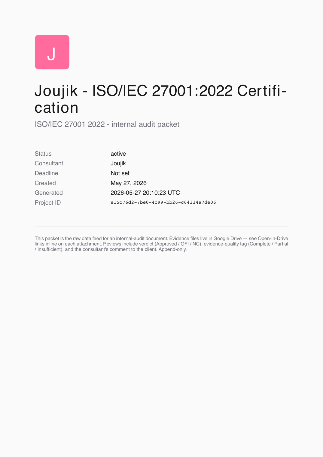 report cover
